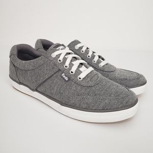 NEW Keds Womens Courty II Sneakers Size 9.5 Gray Preppy Minimalist Casual